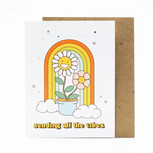 'Sending All The Vibes' Greeting Card